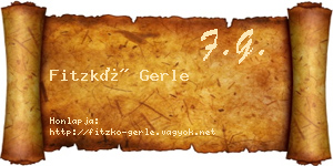 Fitzkó Gerle névjegykártya