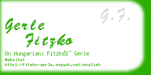 gerle fitzko business card